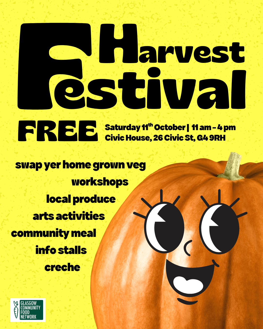 Glasgow Community Food Network Family-Friendly Harvest Festival